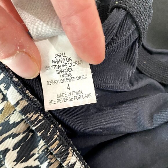 Badgley Mischka Rouched Wrap One Piece Swimsuit 4 - Picture 8 of 11